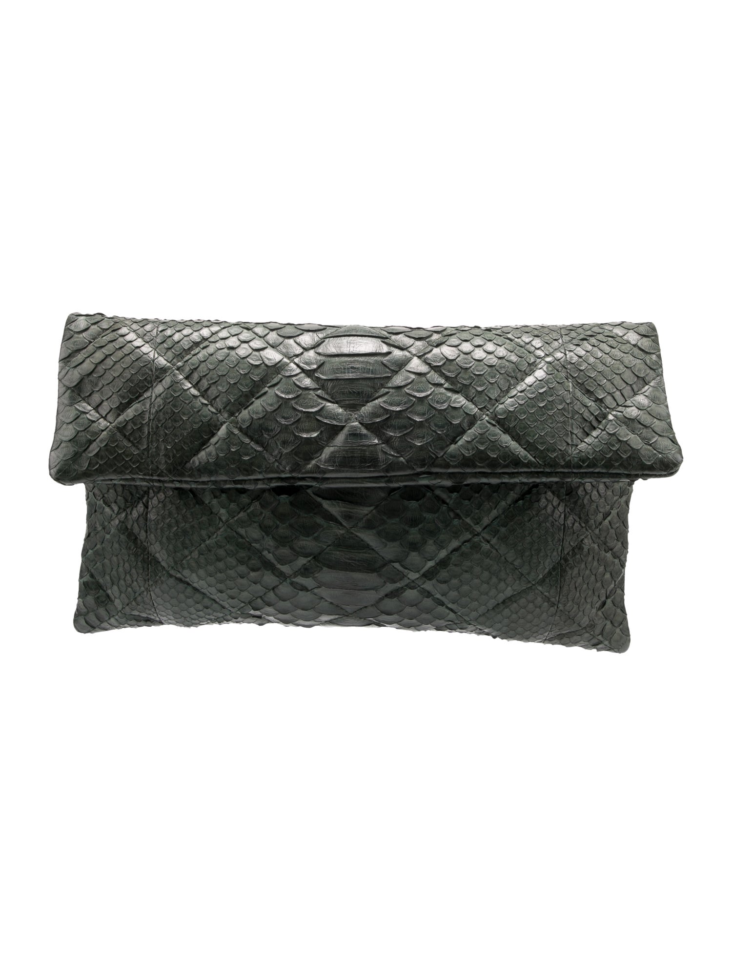 Punto Snakeskin Clutch