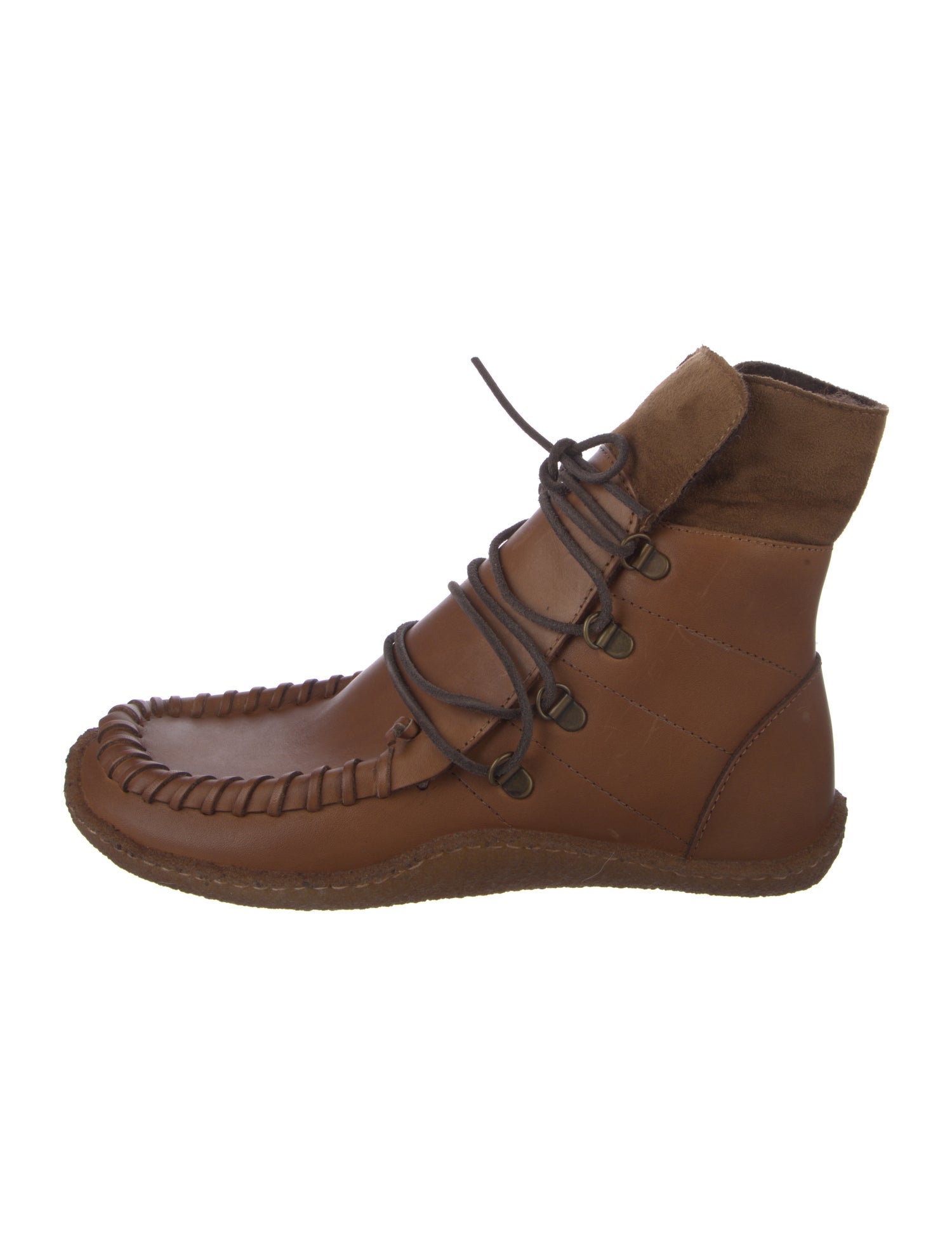 Punto Leather Lace-Up Boots