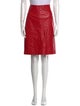 Punto Leather Knee-Length Skirt
