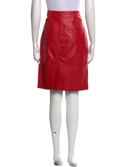 Punto Leather Knee-Length Skirt