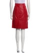 Punto Leather Knee-Length Skirt