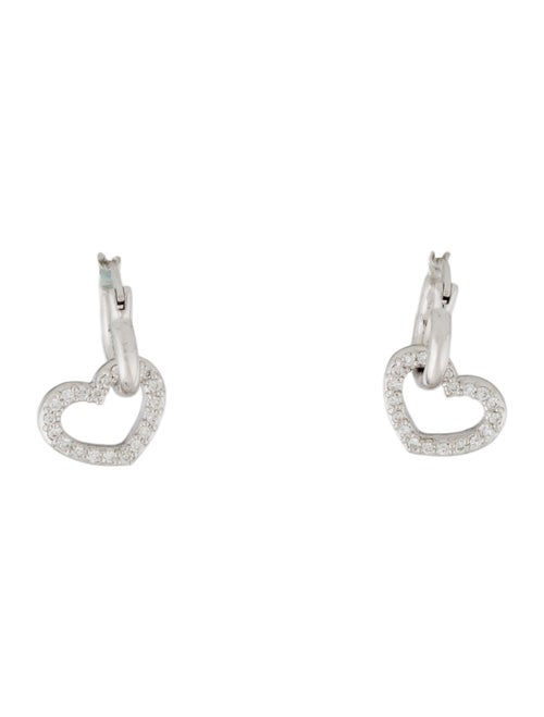Ponte Vecchio Gioielli 18K Diamond Heart Drop Earrings