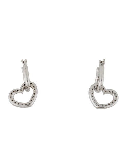 Ponte Vecchio Gioielli 18K Diamond Heart Drop Earrings