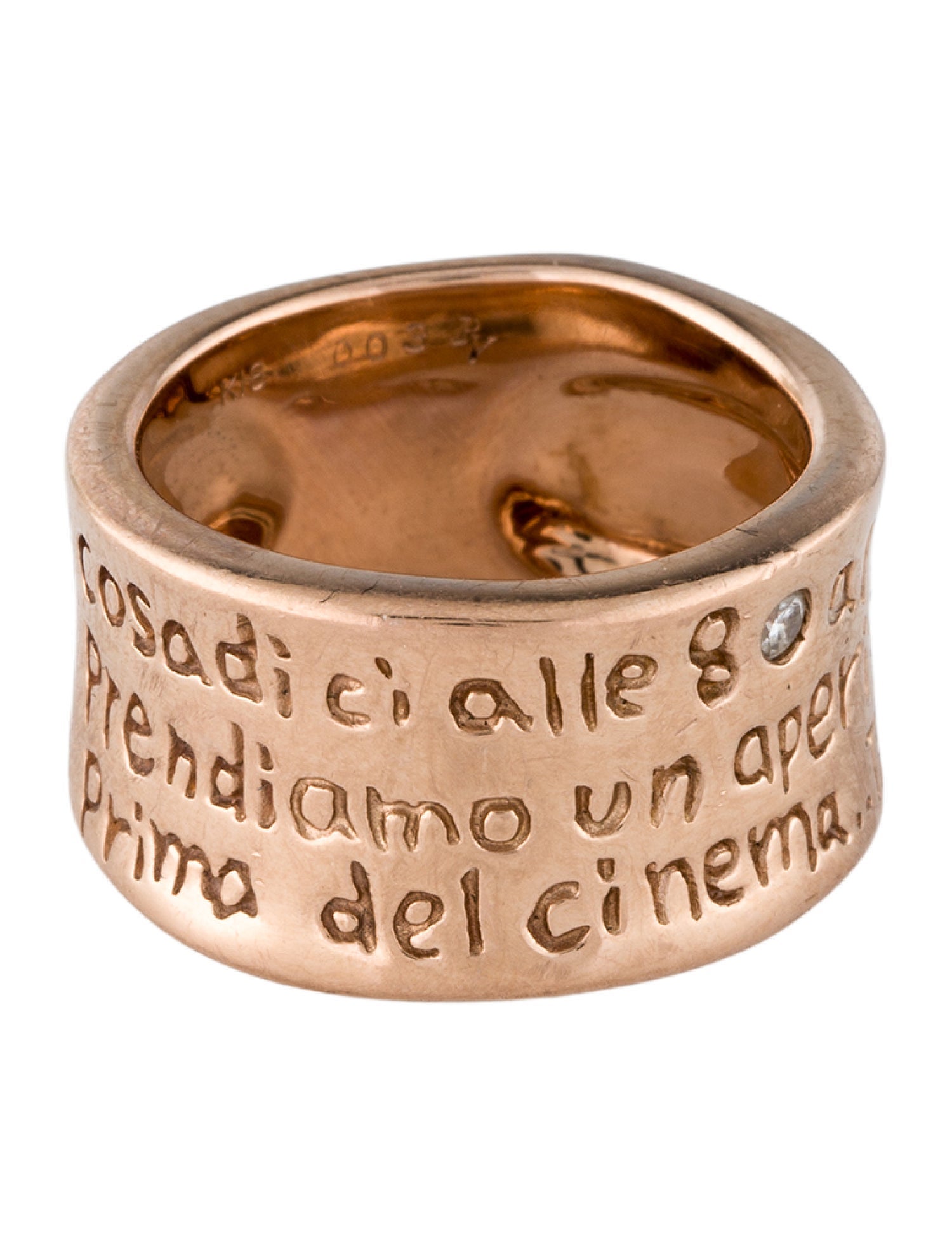 Ponte Vecchio Gioielli 18K Diamond Band Ring