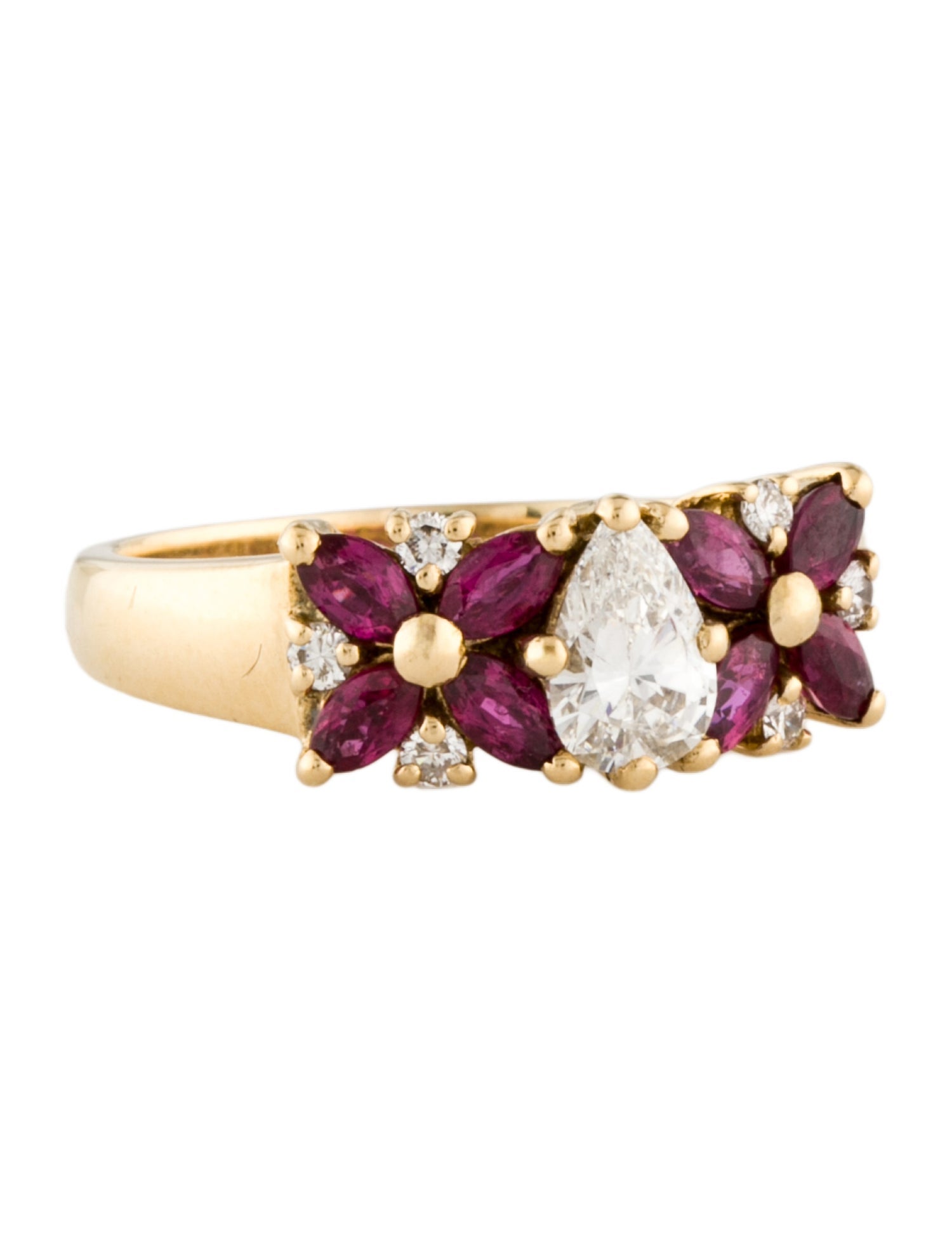 Ponte Vecchio Gioielli 18K 1.07 Ruby & Diamond Cocktail Ring