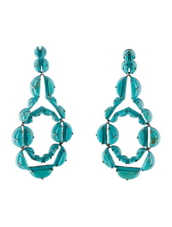 Nakard by Nak Armstrong Turquoise & Enamel Vienna Drop Earrings