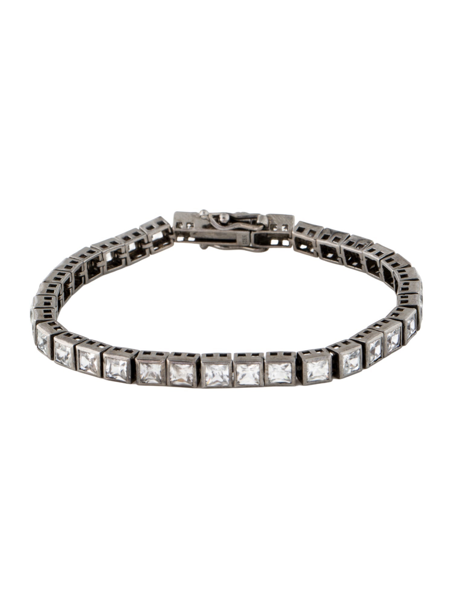 Nakard Zircon Tile Tennis Bracelet