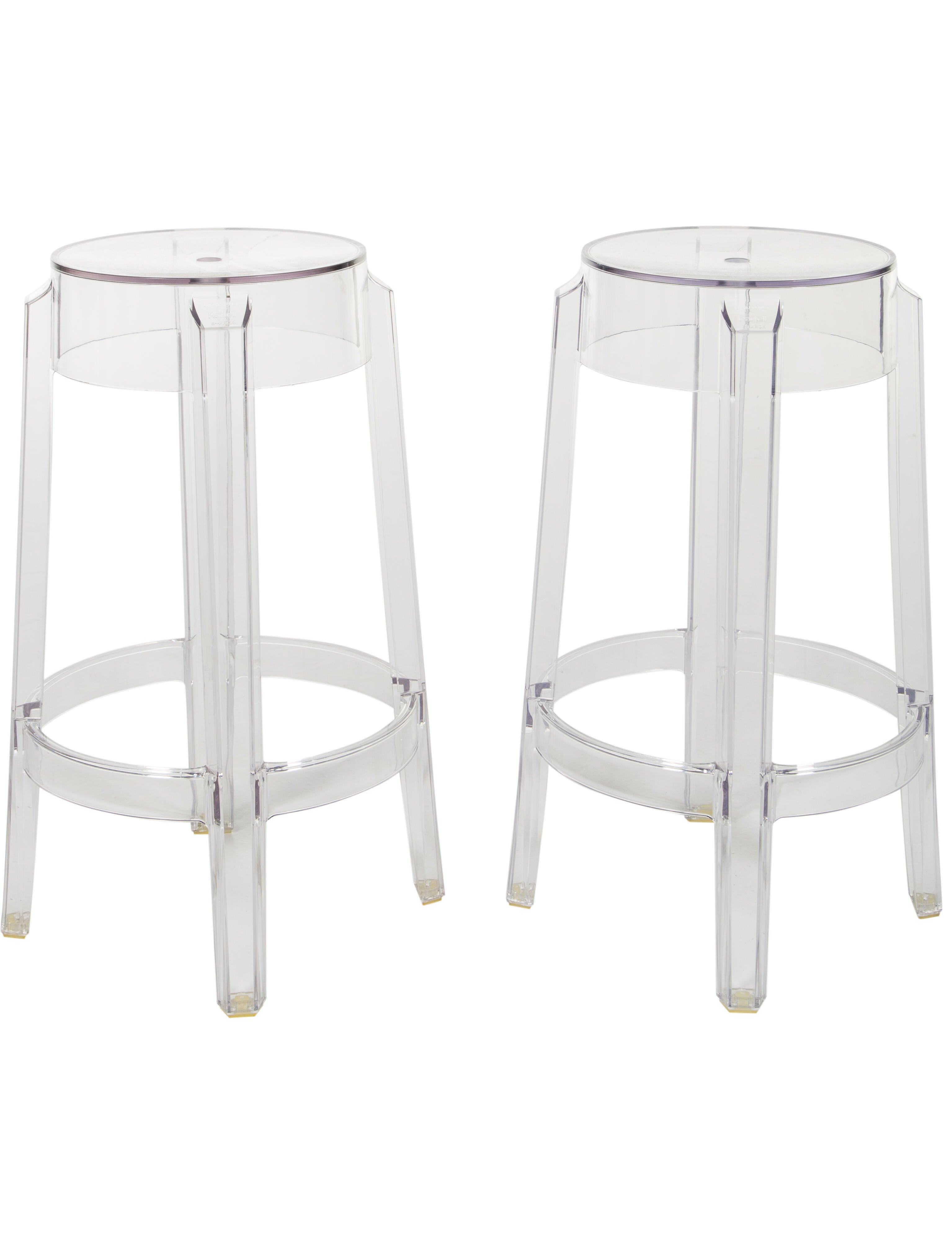 Philippe Starck Pair of Charles Ghost Counter Stools