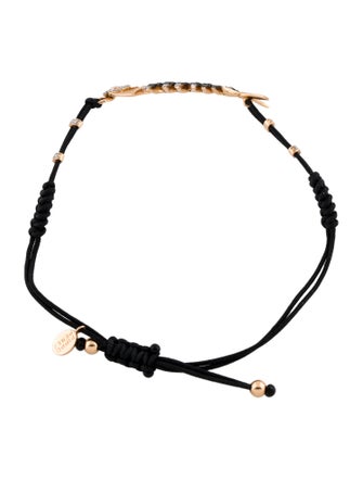 Pippo Perez 18K Diamond Fishbone Cord Station Bracelet