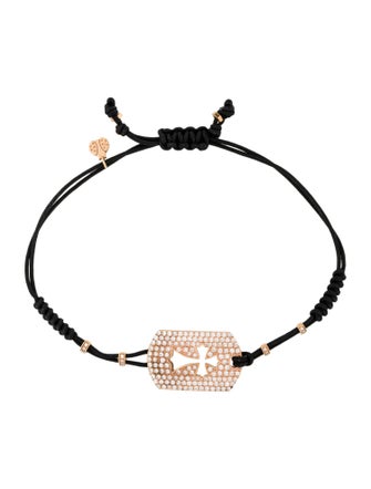 Pippo Perez 18K 1.10ctw Diamond Cross Cord Wrap Bracelet