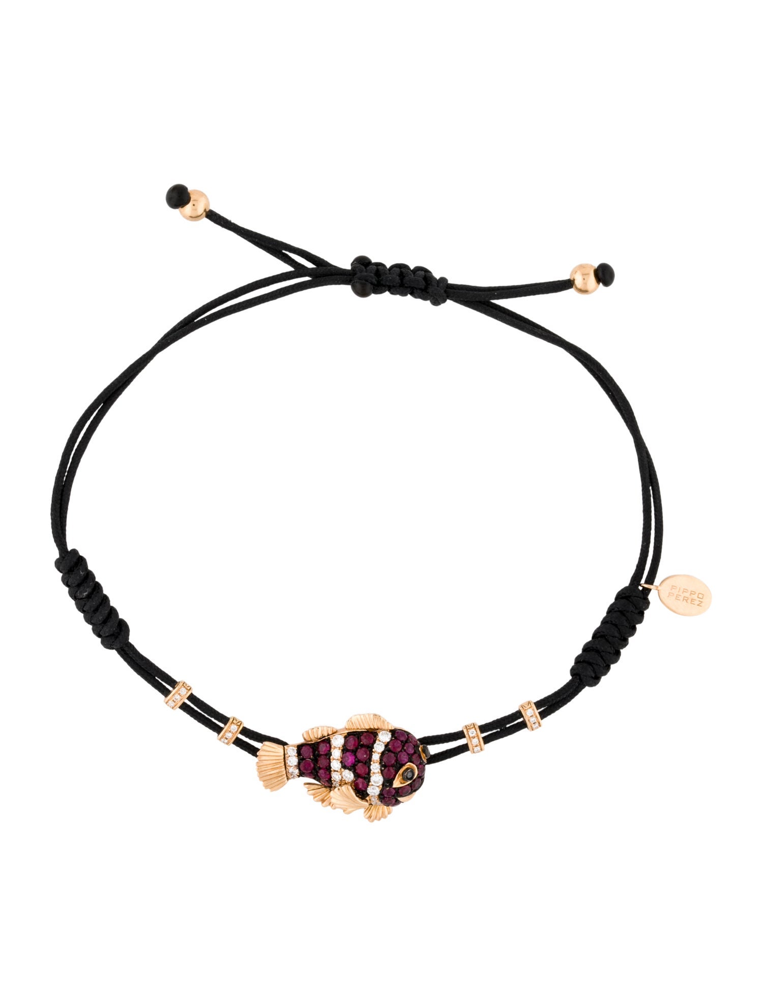 Pippo Perez 18K Ruby & Diamond Clownfish Charm Bracelet
