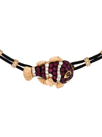 Pippo Perez 18K Ruby & Diamond Clownfish Charm Bracelet