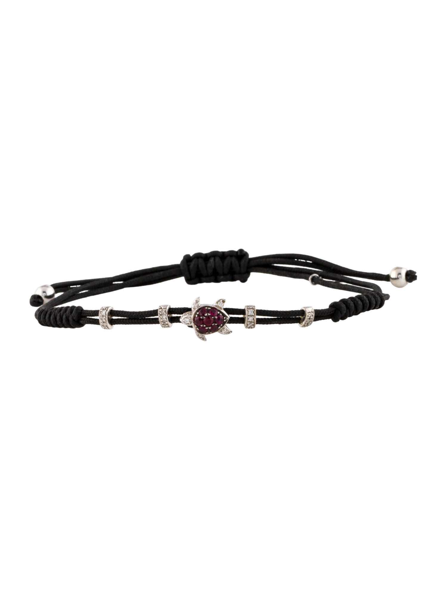 Pippo Perez 18K Diamond & Ruby Turtle Cord Bracelet