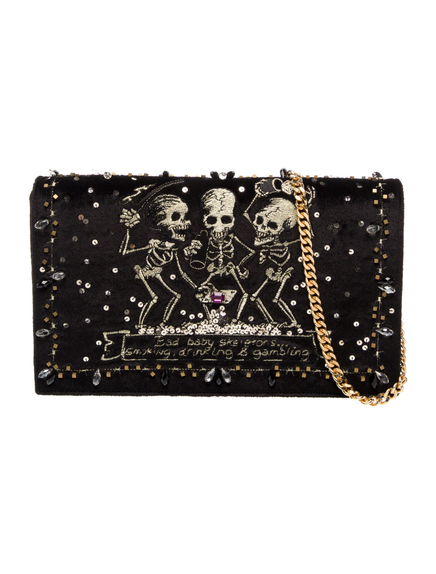 Preciously Paris Denim Clutch