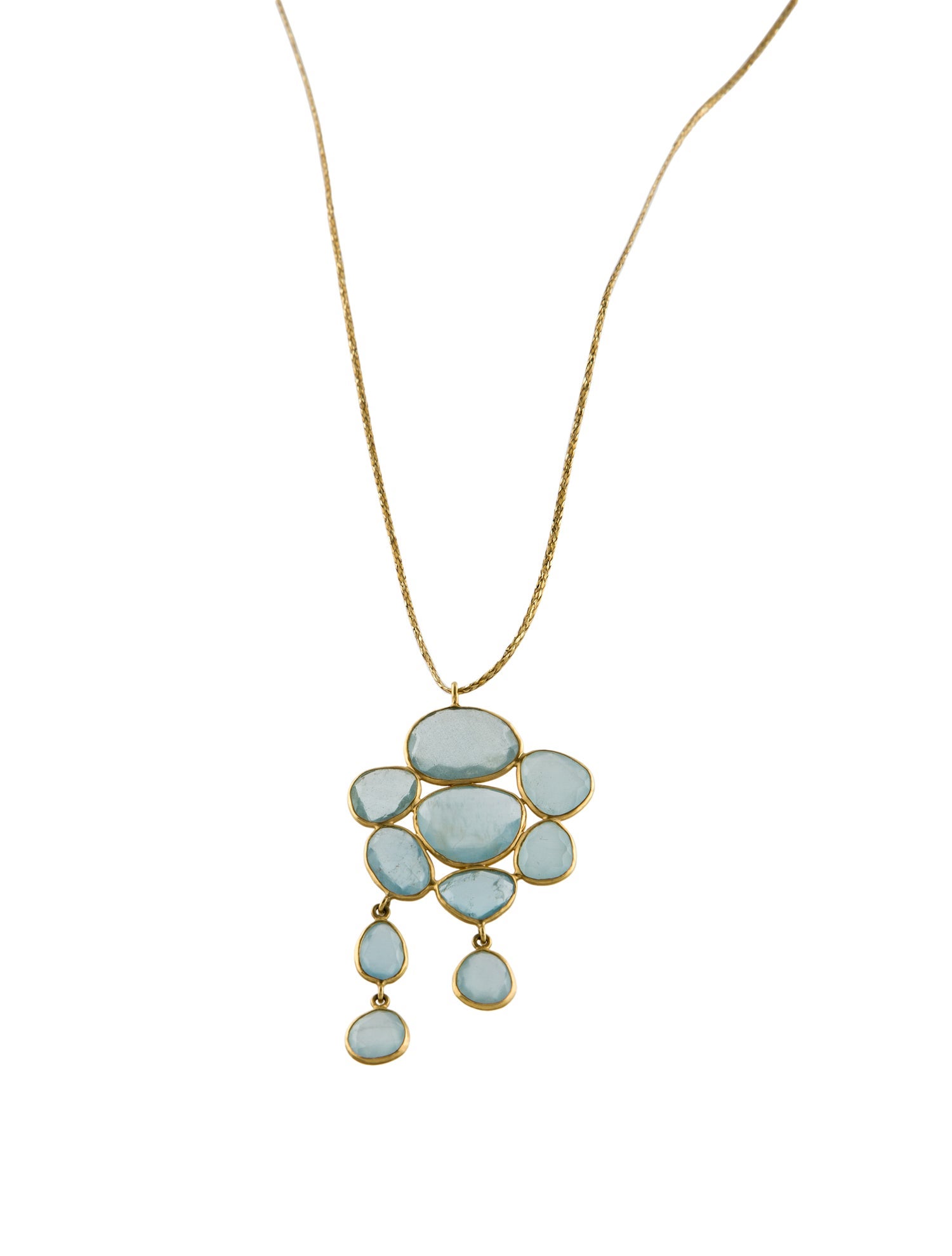 Pippa Small 18K Aquamarine Pendant Necklace