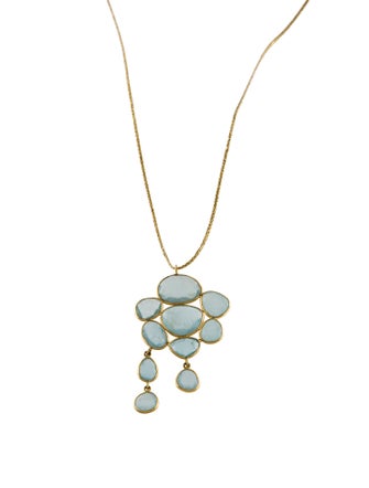 Pippa Small 18K Aquamarine Pendant Necklace