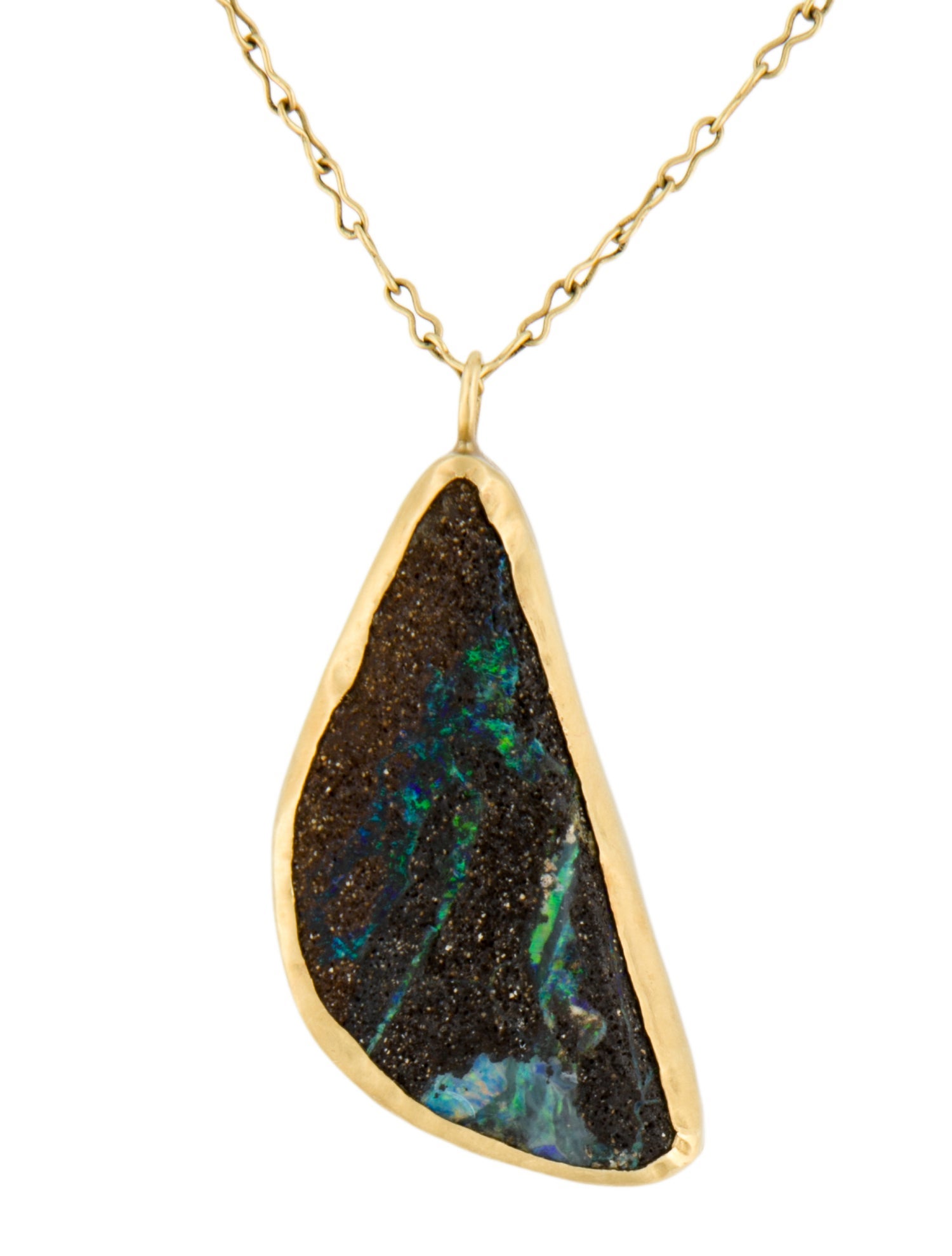 Pippa Small 18K Boulder Opal Pendant Necklace