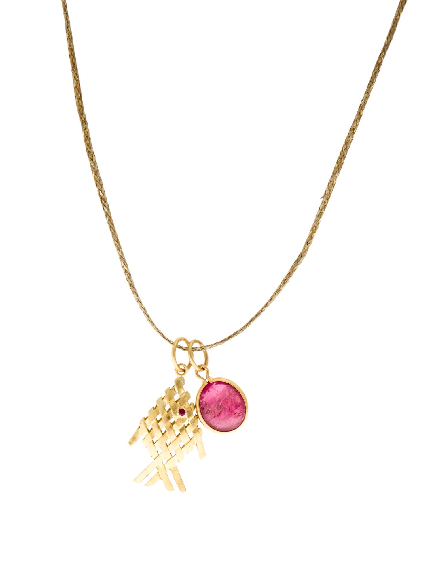 Pippa Small 20K Ruby Fish Pendant Necklace