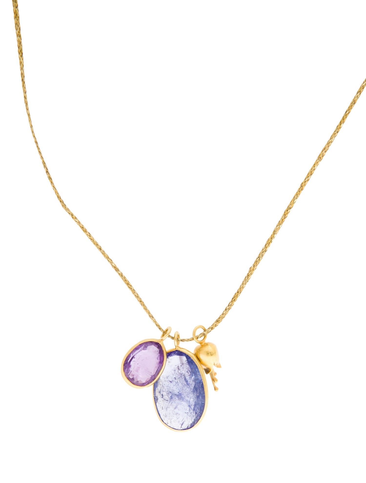 Pippa Small 22K Amethyst & Tanzanite Bluebell Pendant Necklace