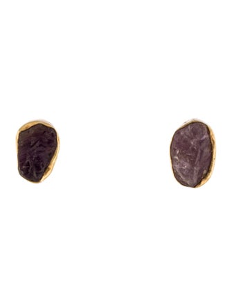 Pippa Small 18K Amethyst Stud Earrings