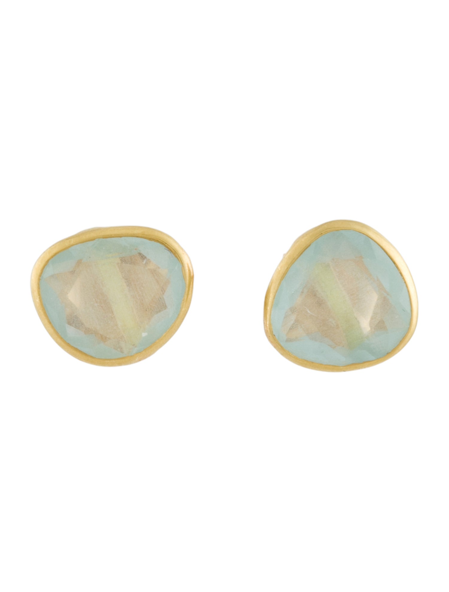 Pippa Small 18K Aquamarine Stud Earrings