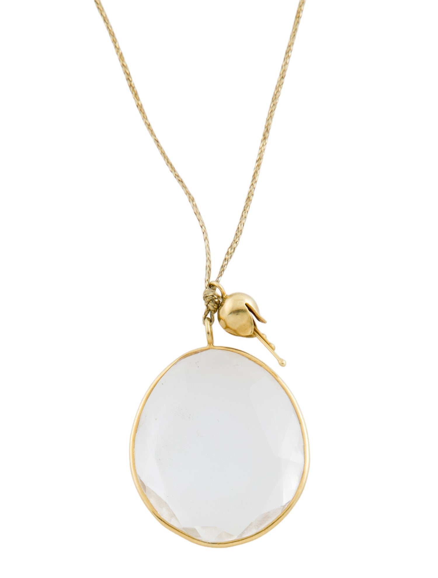 Pippa Small 18K Quartz Pendant Necklace