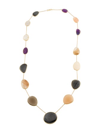Pippa Small 18K Multistone Station Necklace