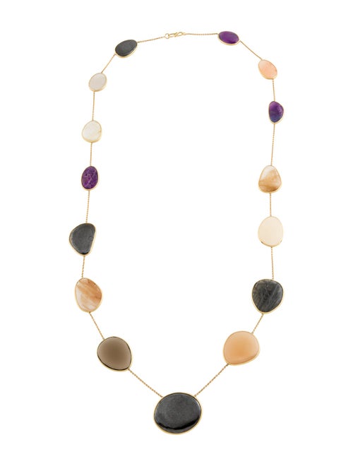 Pippa Small 18K Multistone Station Necklace