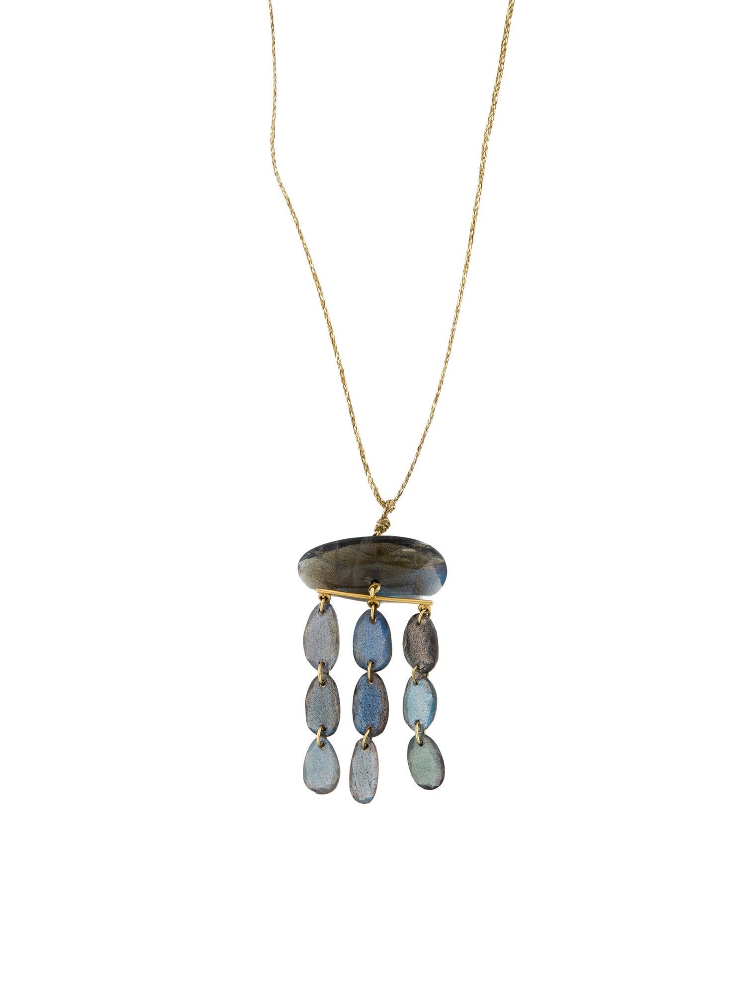 Pippa Small 18K Labradorite Chandelier Pendant Necklace