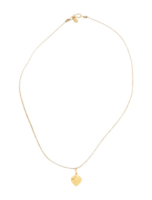 Pippa Small 18K Leaf Pendant Necklace