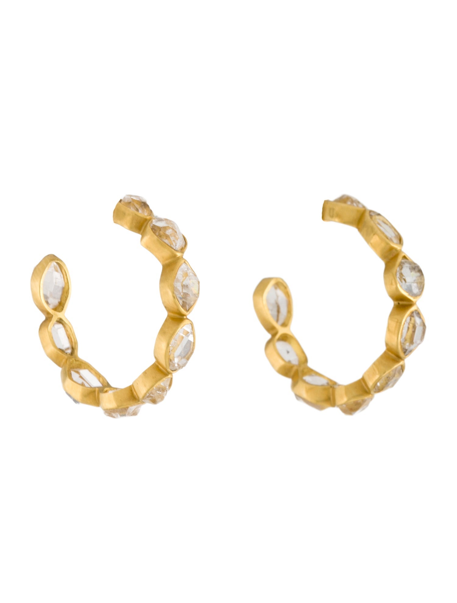Pippa Small 18K Quartz Hoop Earrings