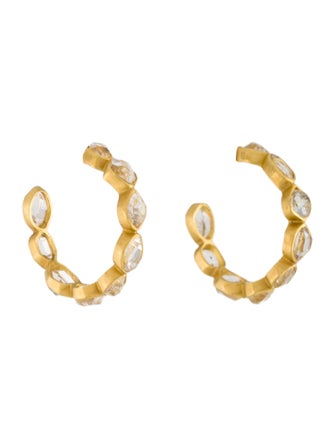 Pippa Small 18K Quartz Hoop Earrings