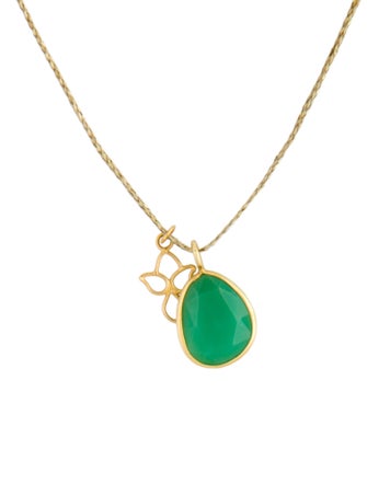 Pippa Small 18K Chrysoprase Charm Pendant Necklace