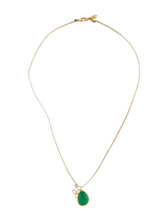 Pippa Small 18K Chrysoprase Charm Pendant Necklace