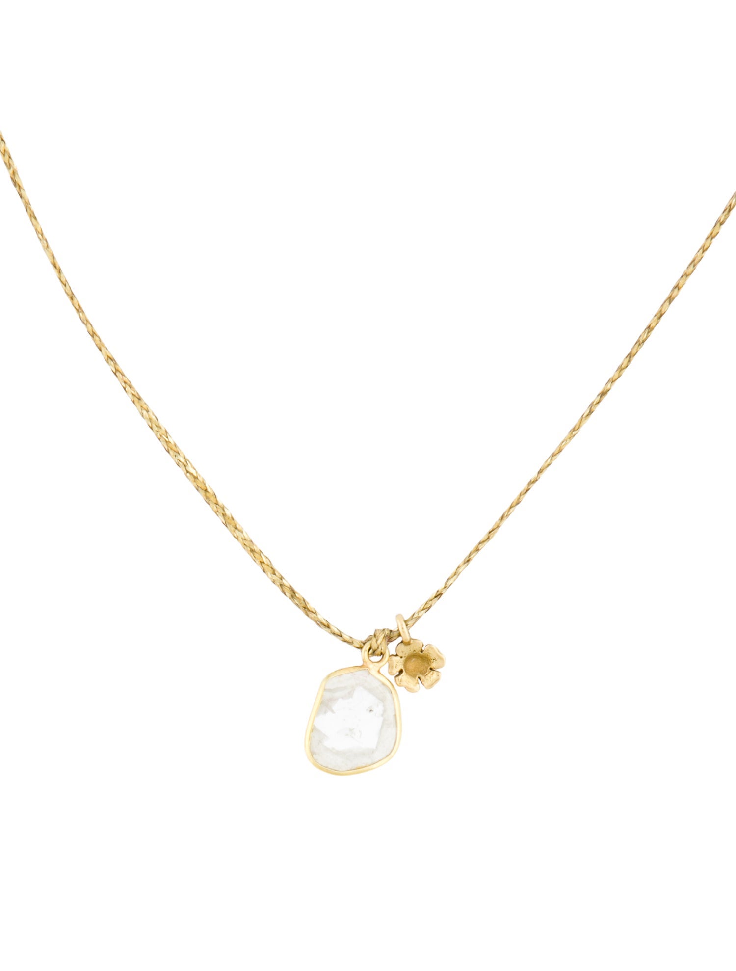 Pippa Small 18K Polki Diamond Flower Pendant Necklace
