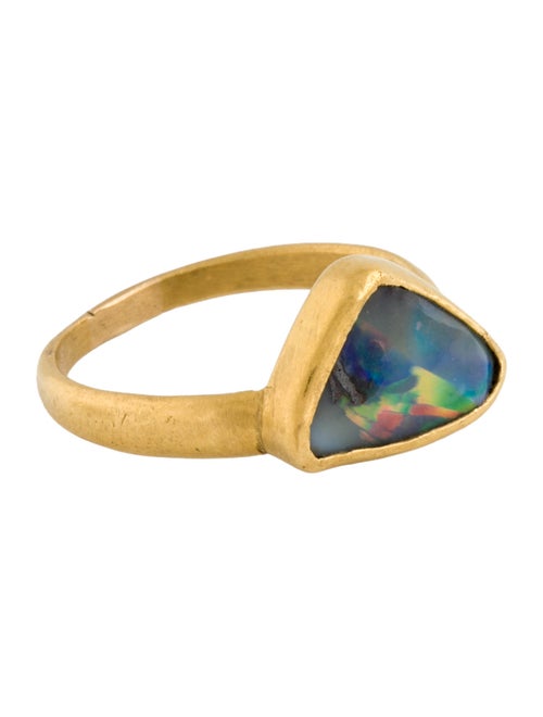 Pippa Small 22K Boulder Opal Small Greek Ring