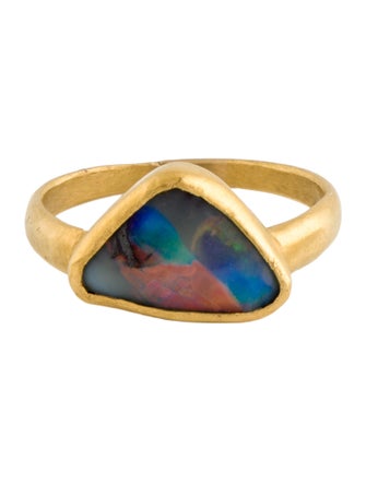 Pippa Small 22K Boulder Opal Small Greek Ring