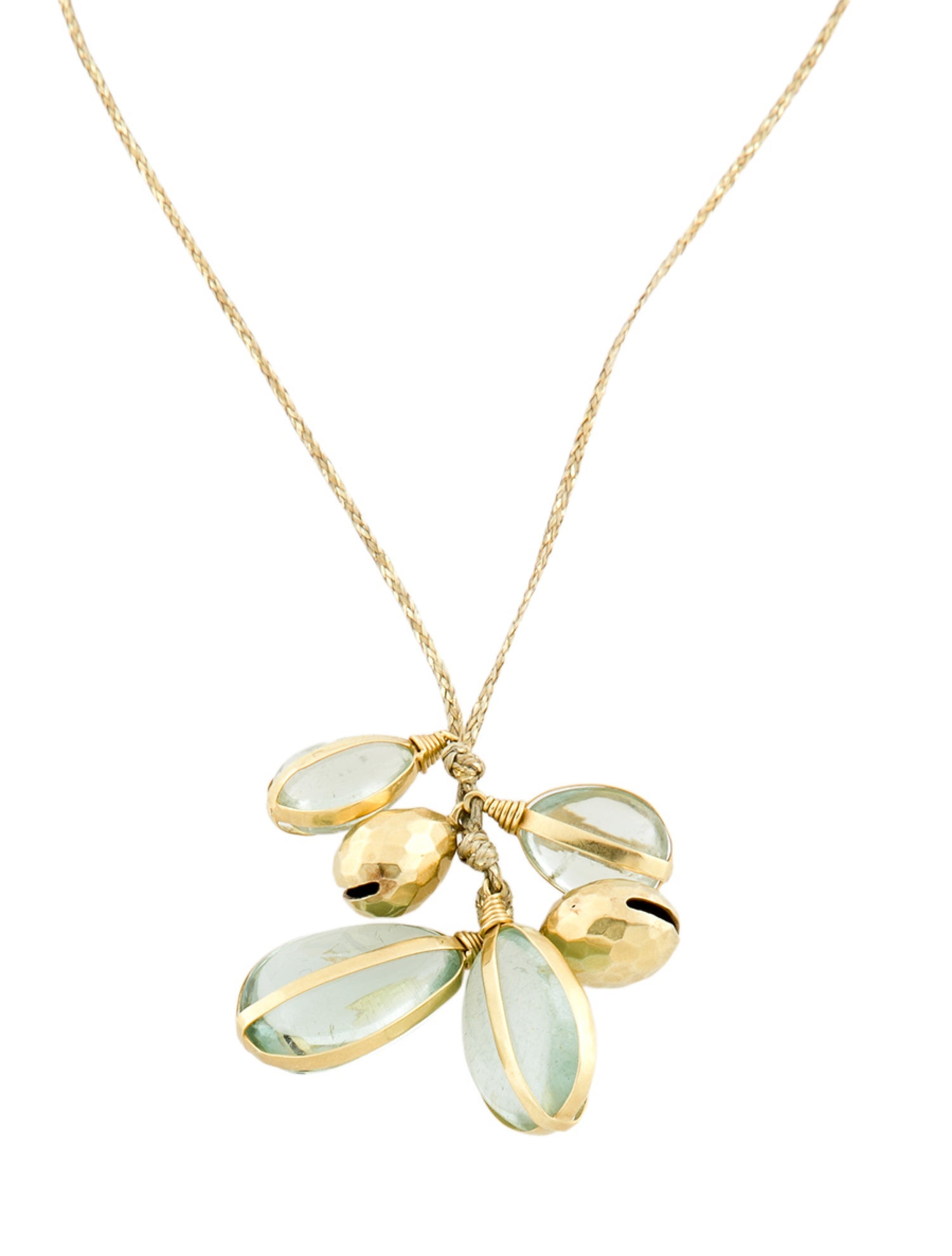 Pippa Small 18K Aquamarine Colette Cluster & Bell Pendant Necklace