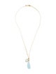 Pippa Small 18K Aquamarine Double Pendant Necklace