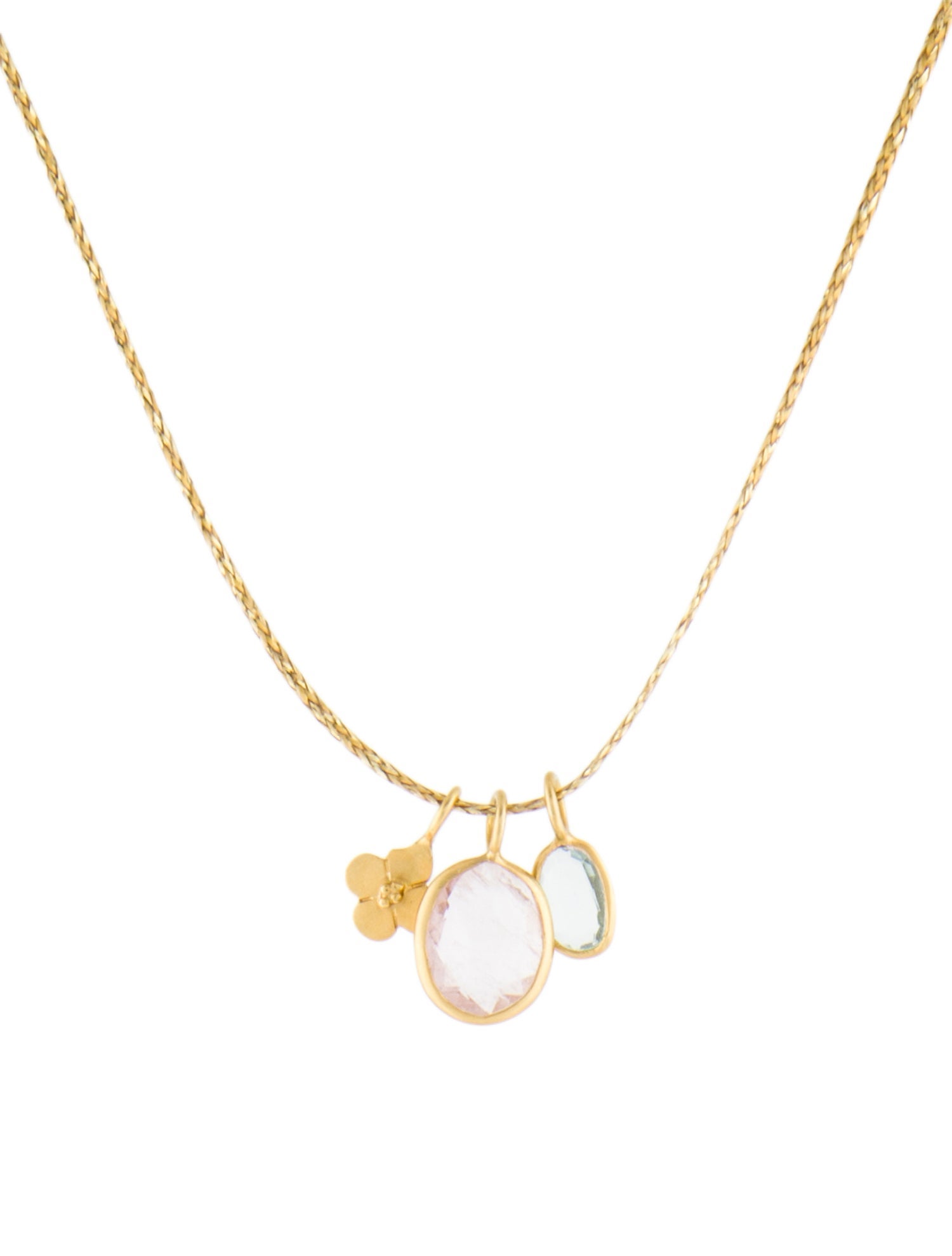 Pippa Small 18K Morganite & Aquamarine Amulet Pendant Necklace
