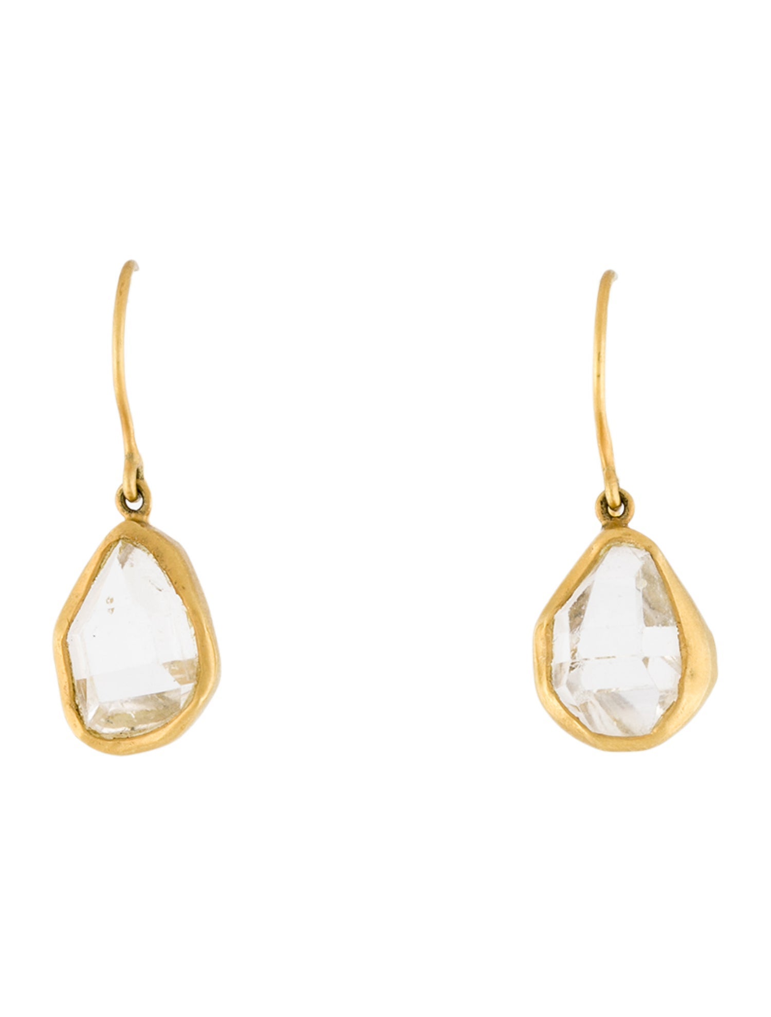 Pippa Small 18K Quartz Single Drop Earrings