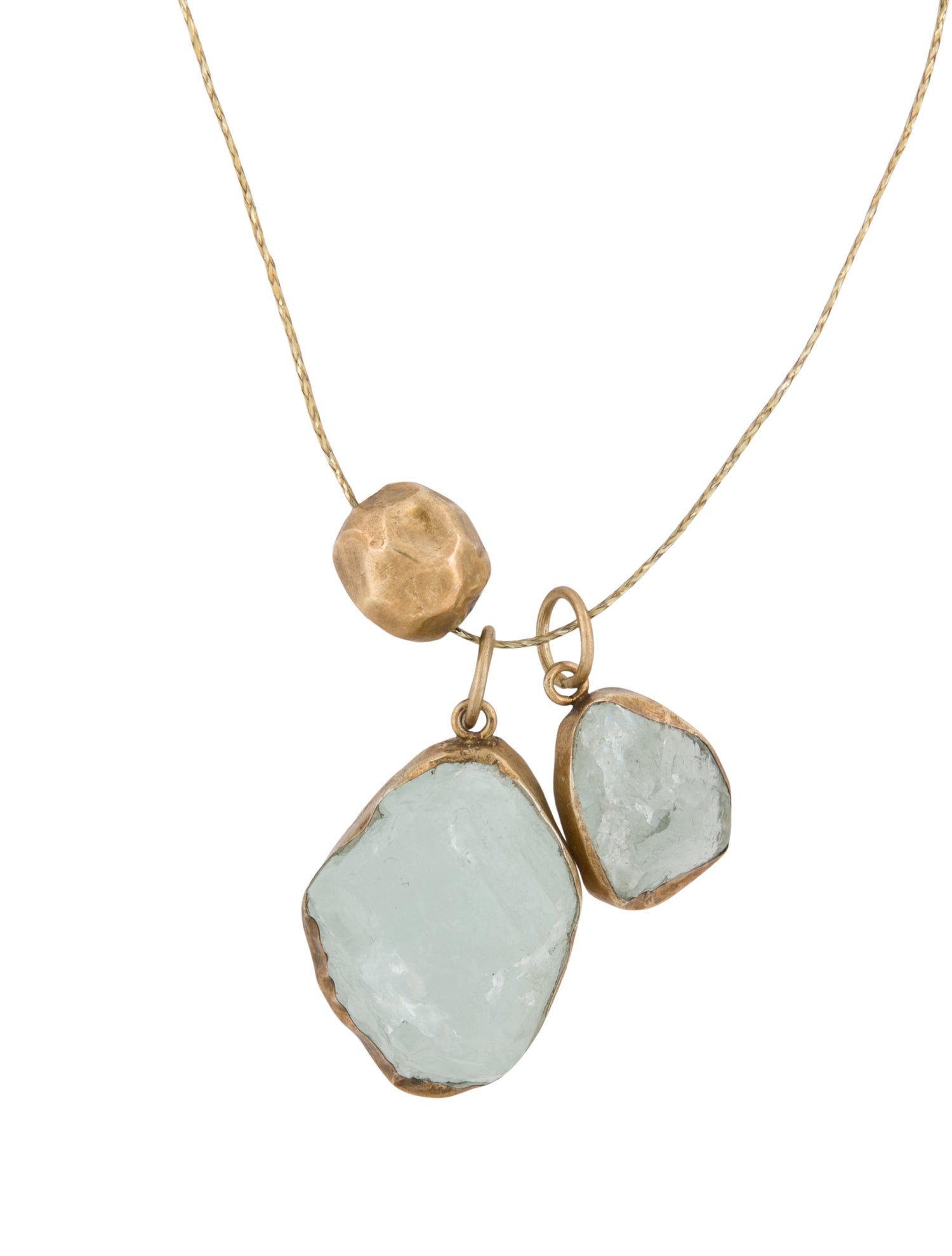 Pippa Small Aquamarine Afghanistan Zindagi On Cord Pendant Necklace