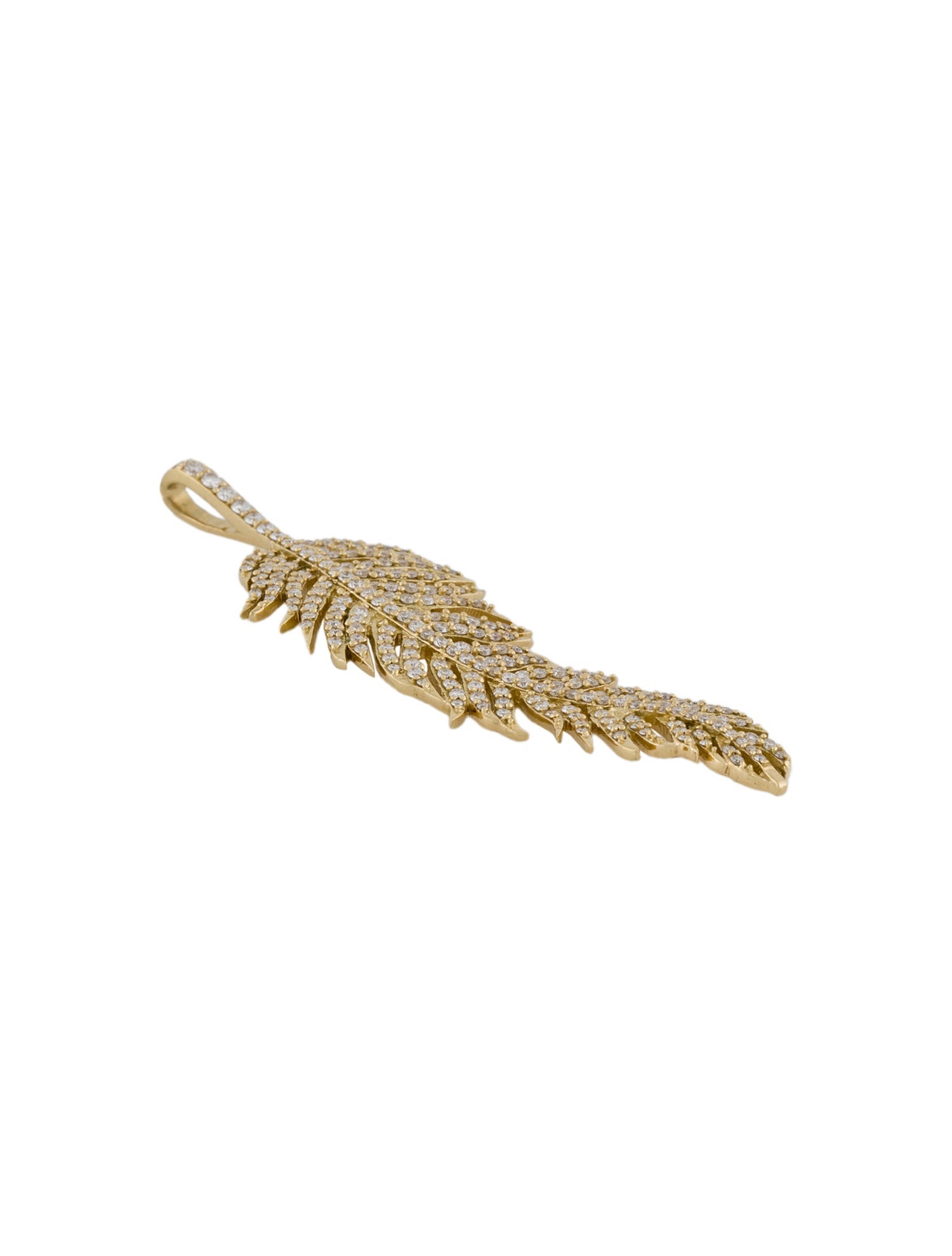 Penny Preville 18K Diamond Large Feather Pendant