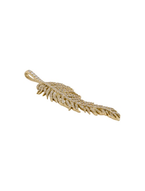 Penny Preville 18K Diamond Large Feather Pendant