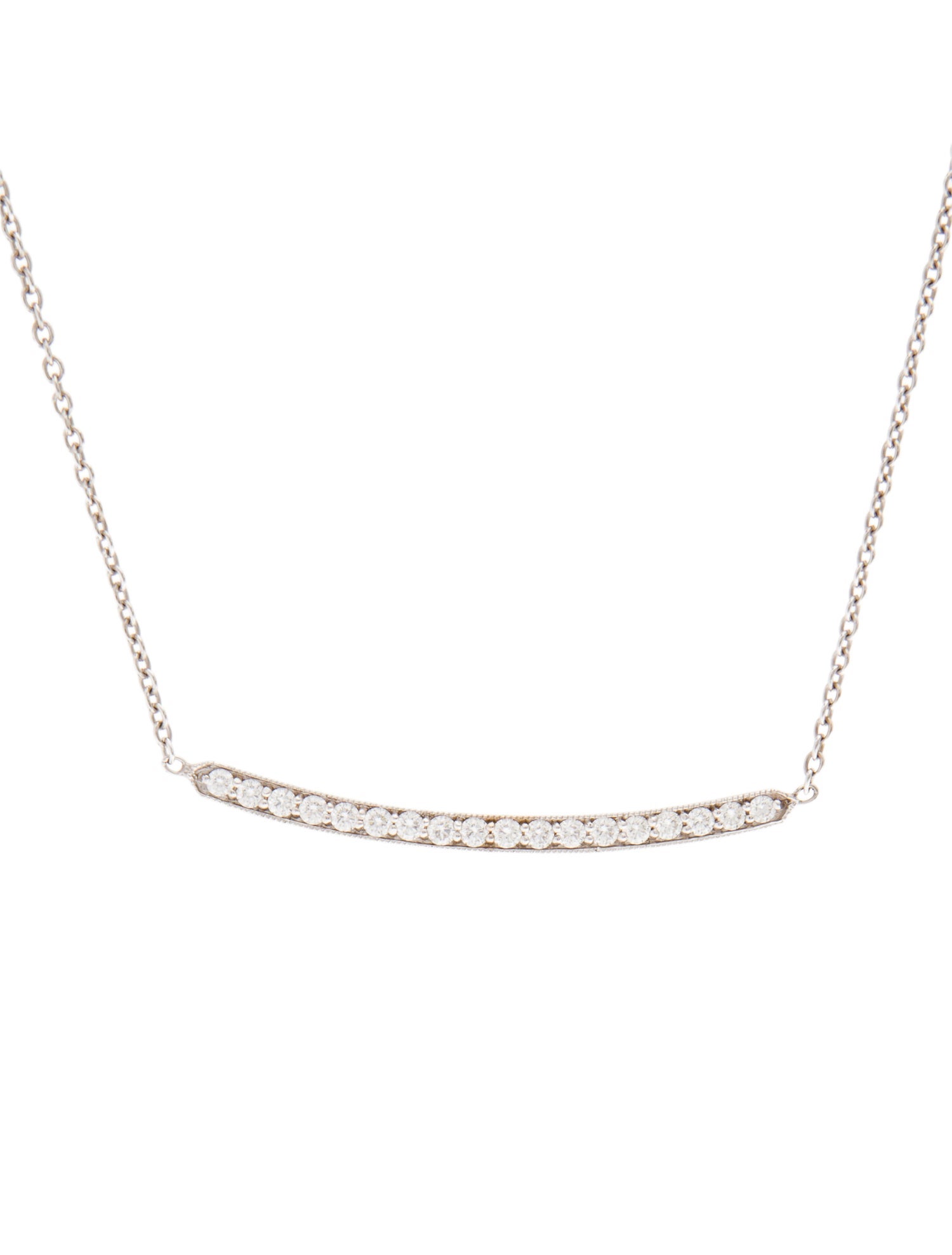 Penny Preville 18K Diamond Bar Pendant Necklace