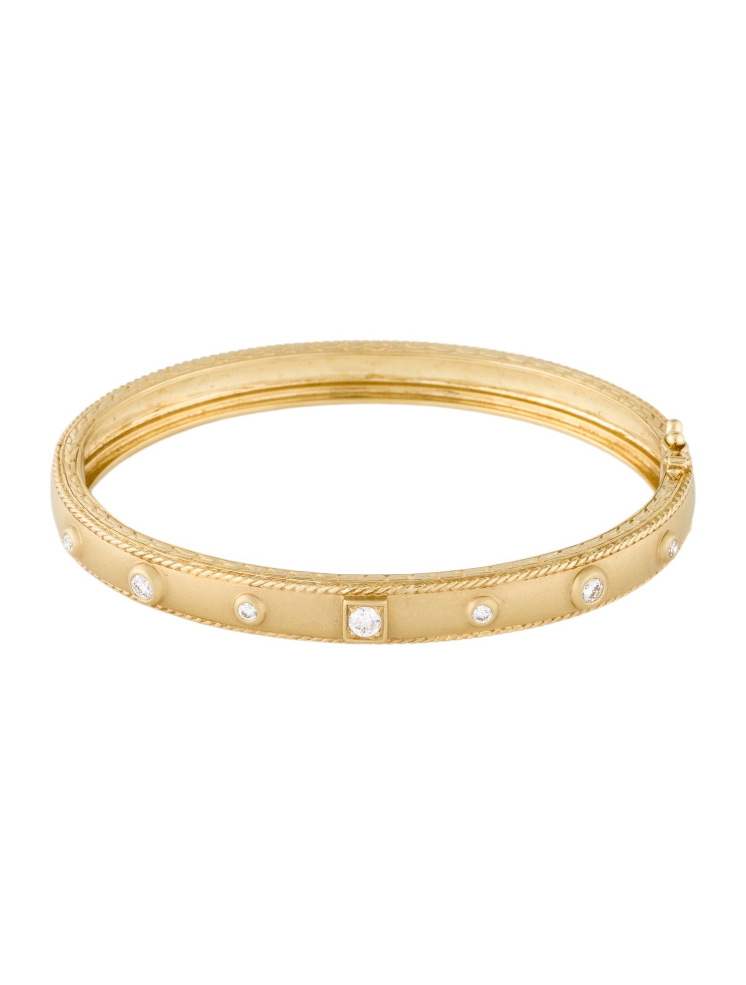 Penny Preville 18K Diamond Amulet Bangle Bracelet