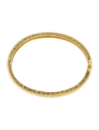 Penny Preville 18K Diamond Engraved Bangle Bracelet