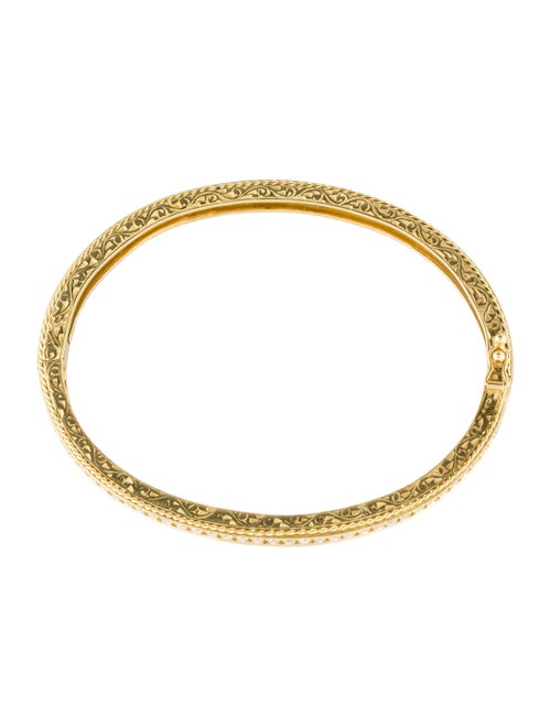Penny Preville 18K Diamond Engraved Bangle Bracelet