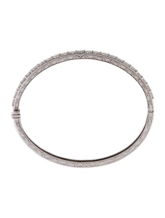 Penny Preville 18K Diamond Engraved Bangle