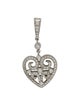 Penny Preville 18K 1.03ctw Diamond Open Scroll Heart Pendant